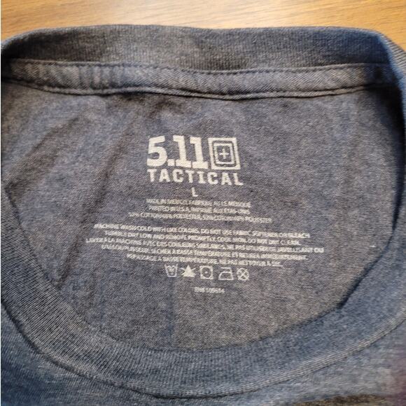 5.11 Tactical Always Be Ready T-Shirt Men’s L Blue Short Sleeve Tee EUC - Picture 5 of 6